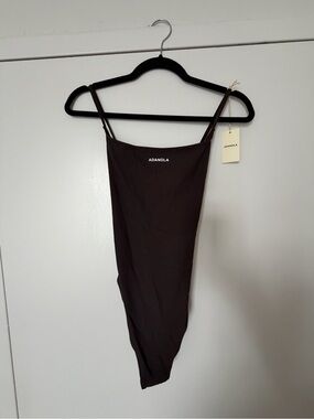 ADANOLA Women's Chocolate Brown Swimsuit